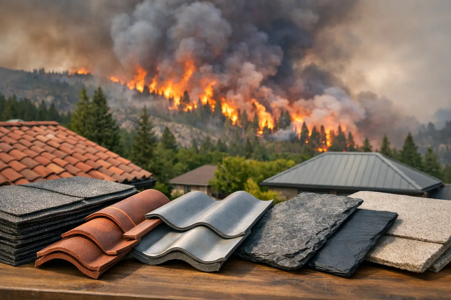Best Roofing Materials for Wildfires Compared