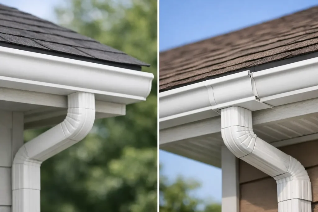 Seamless Gutters Versus Sectional Gutters