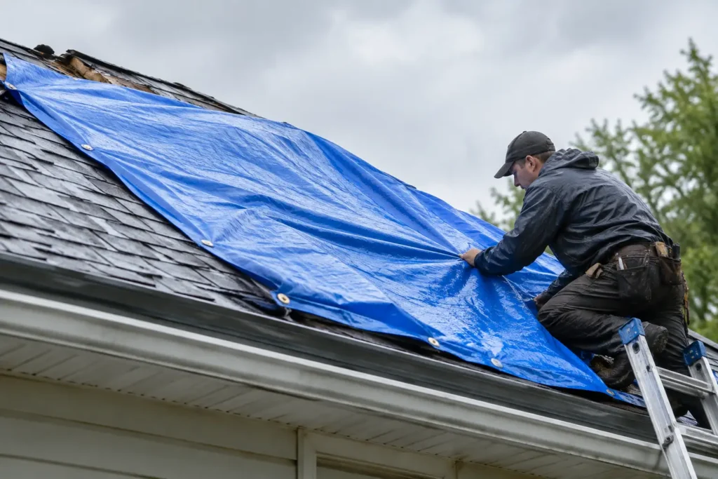 Emergency Tarp for Roof Leaks: Act Fast